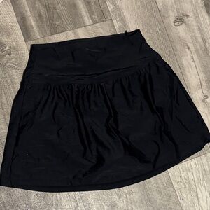 Island Escape Black One-Piece Swim Skirt